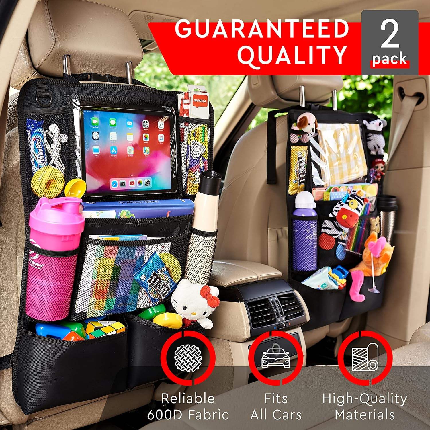 Back Seat Organizer with Kick Mats