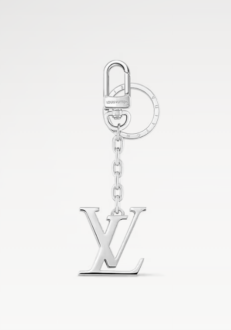 TOP Louis Vuitton LV Initials Key Holder And Bag Charm - Silver
