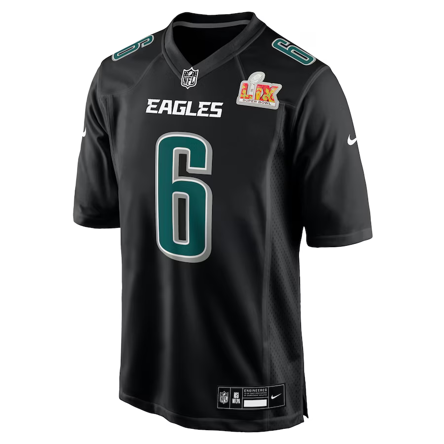 Philadelphia Eagles DeVonta Smith  Carbon Black Super Bowl LIX Fashion Game  Jersey