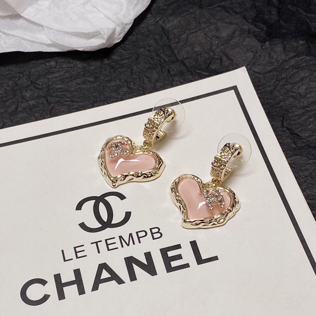TOP CHANEL Earrings - Gold&Pink