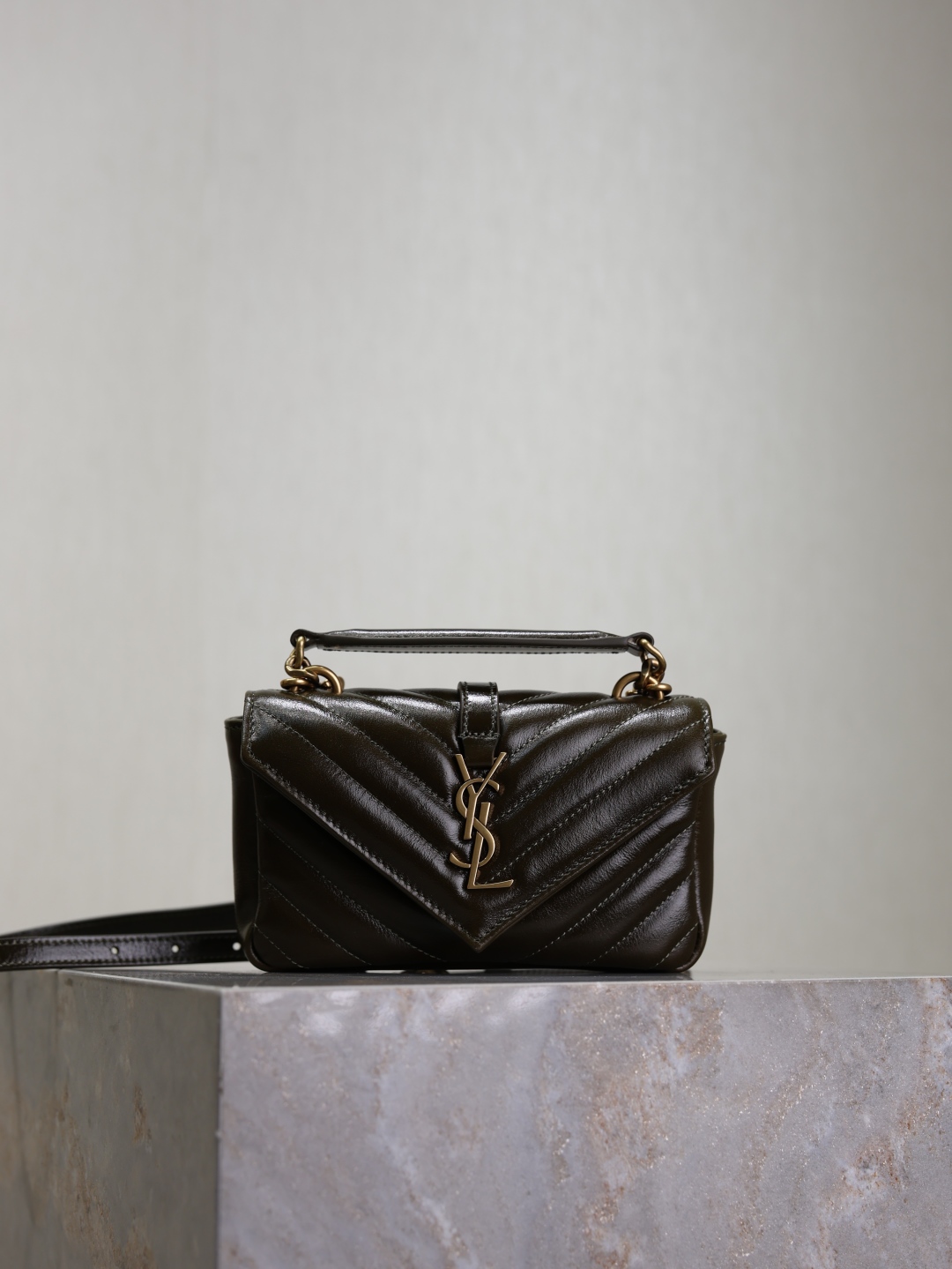TOP Yves Saint Laurent YSL Envelope Bag Mini College Bag 20×13×3cm - Green