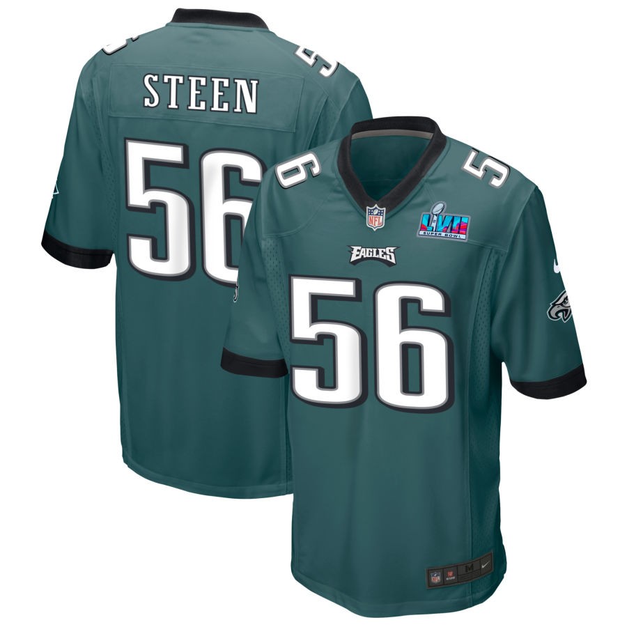 Tyler Steen Philadelphia Eagles  Super Bowl LVII Game Jersey - Midnight Green