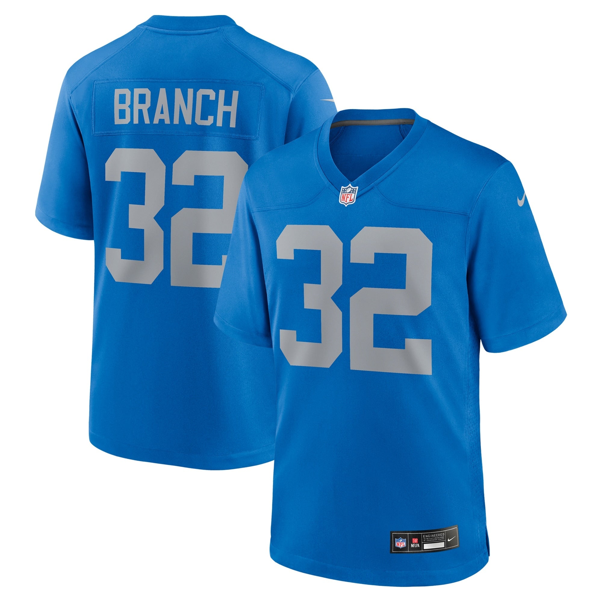 Brian Branch Detroit Lions  Alternate Game Jersey -  Blue