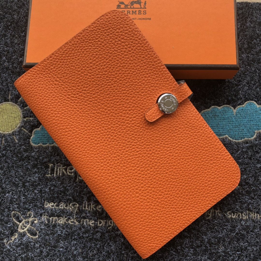 TOP HERMES Togo Leather Dogon Passport Holder Wide Version 20*12.5cm - 18 Colors