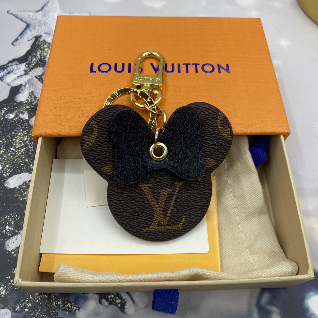 TOP Louis Vuitton LV Mickey Head Keychain - 3 Colour