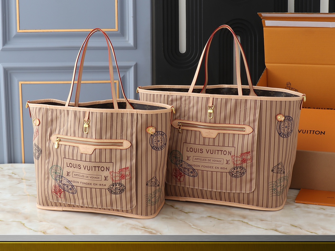 TOP Louis Vuitton LV  NEVERFULL Bag 32 x 29 x 17 cm/39.0 x 32.0 x 19.0 cm - Brown