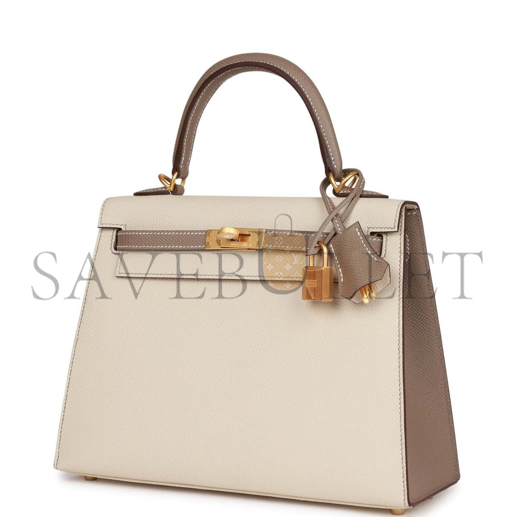 HERMES MASTER KELLY 25 EPSOM BRUSHED GOLD HARDWARE (25*17*7cm)