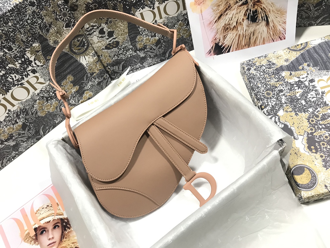TOP Christian Dior Saddle Bag Medium - 25.5x20x6.5cm - Naked Color