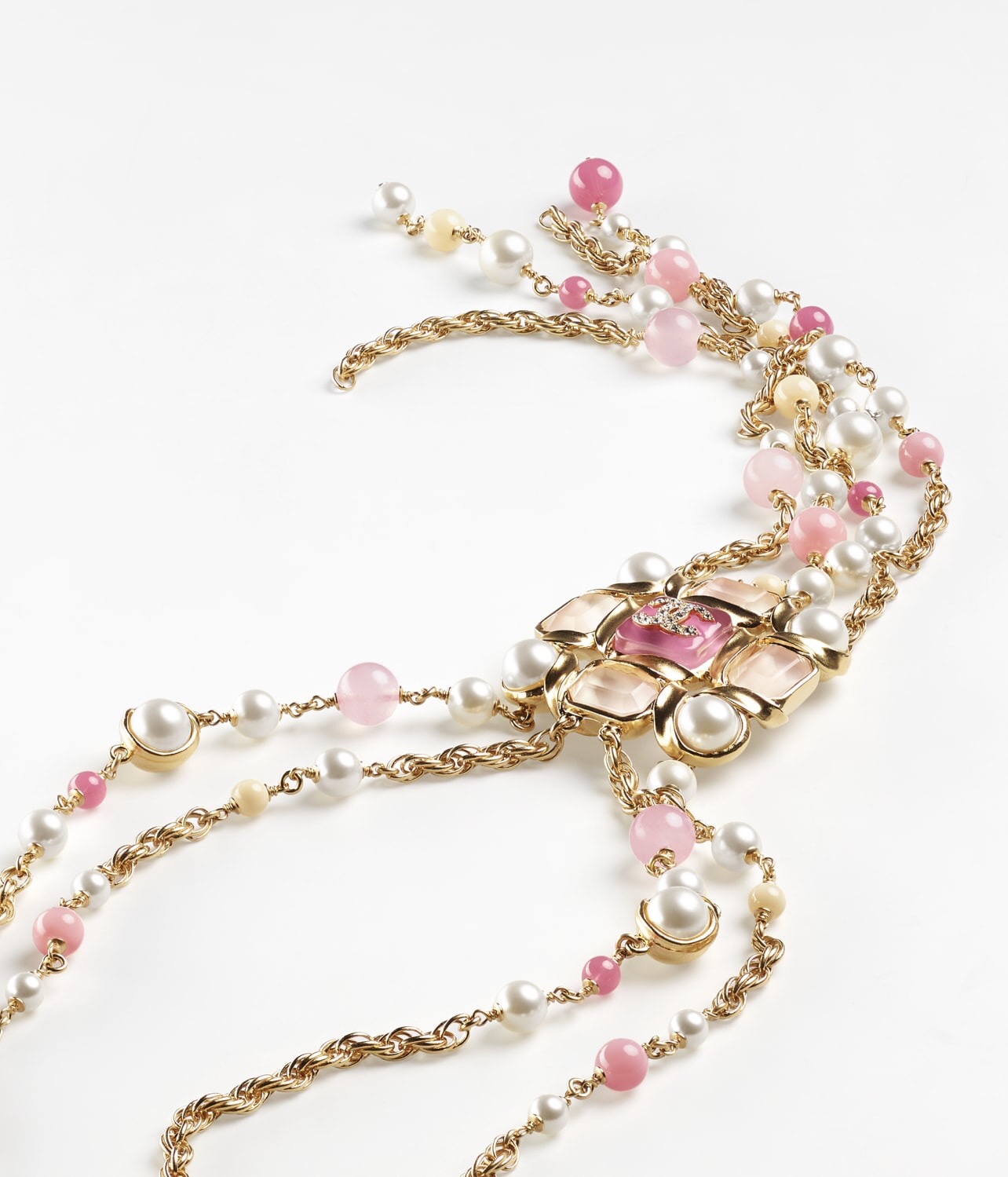 TOP CHANEL Pearl Dounble C Necklaces