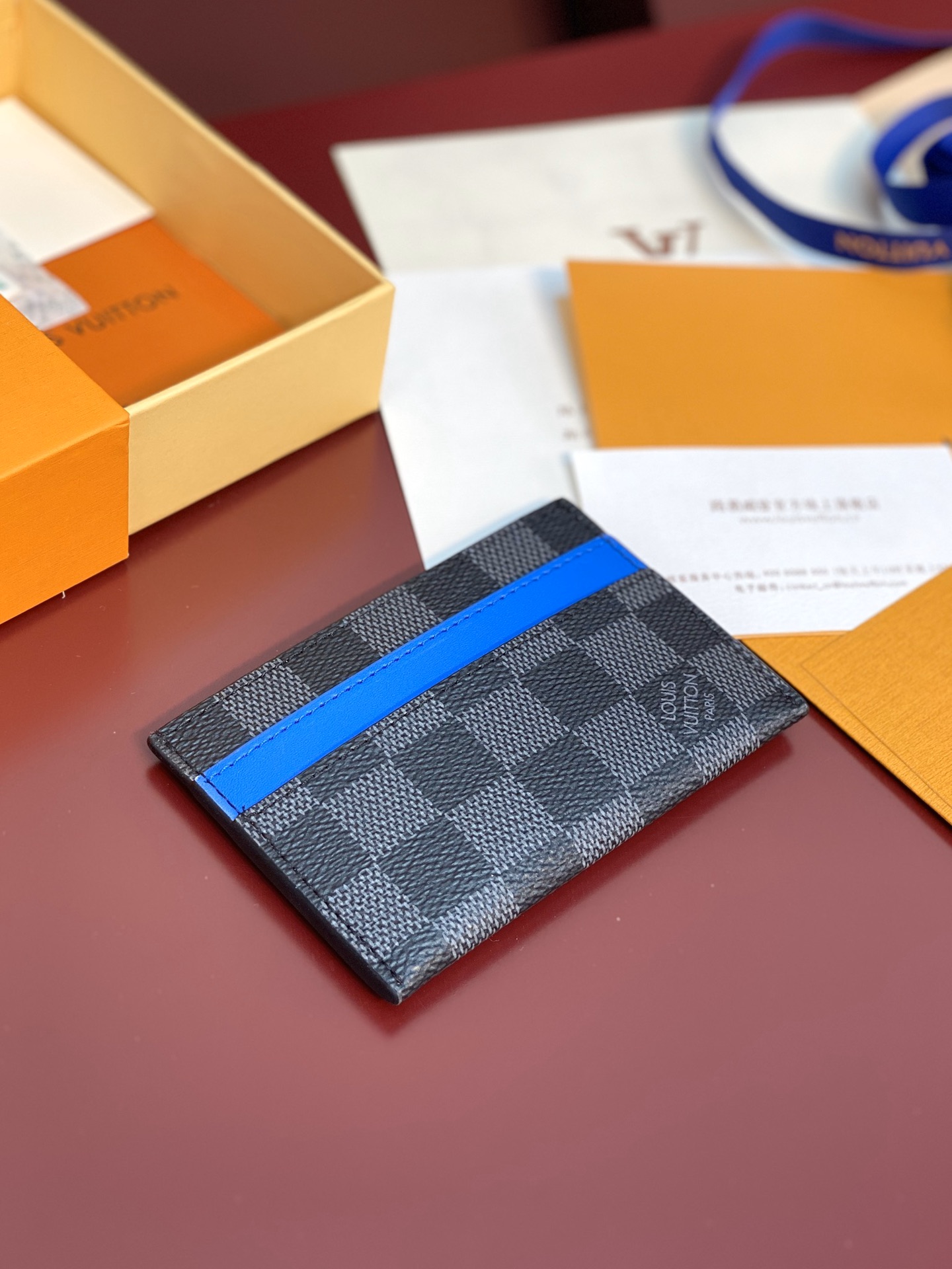 TOP Louis Vuitton LV Neo Card Holder Monogram Macassar Canvas 11x7x0.6cm - Black