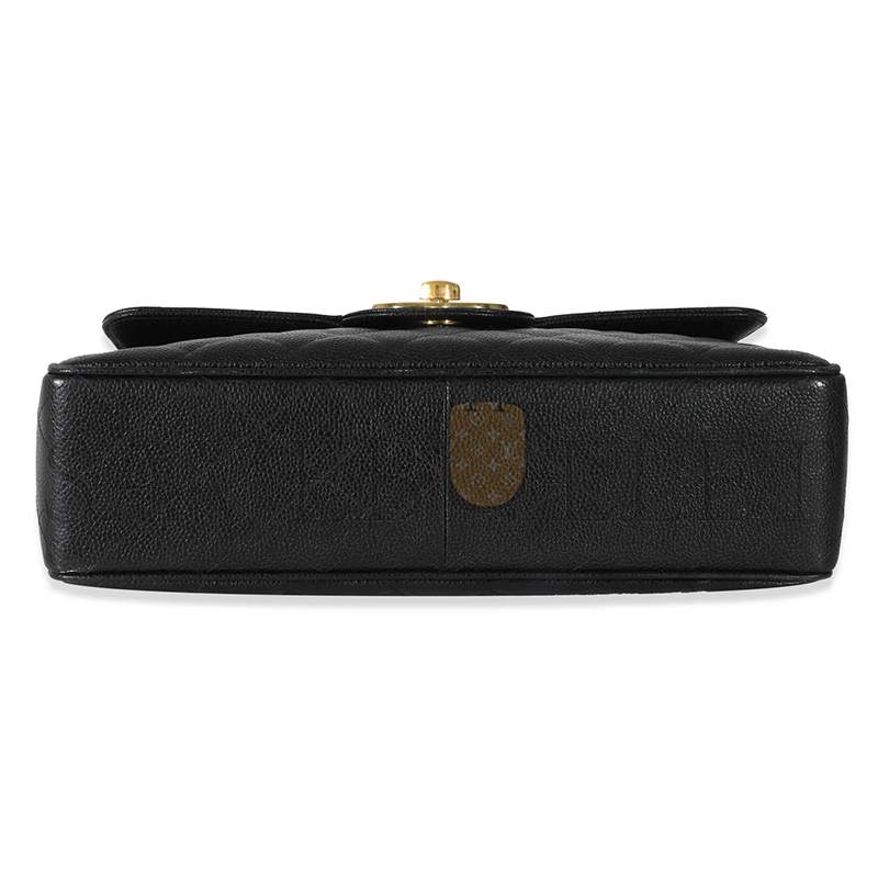 CHANEL VINTAGE BLACK CAVIAR CLASSIC FLAP BAG 131308 (30*21*8cm)