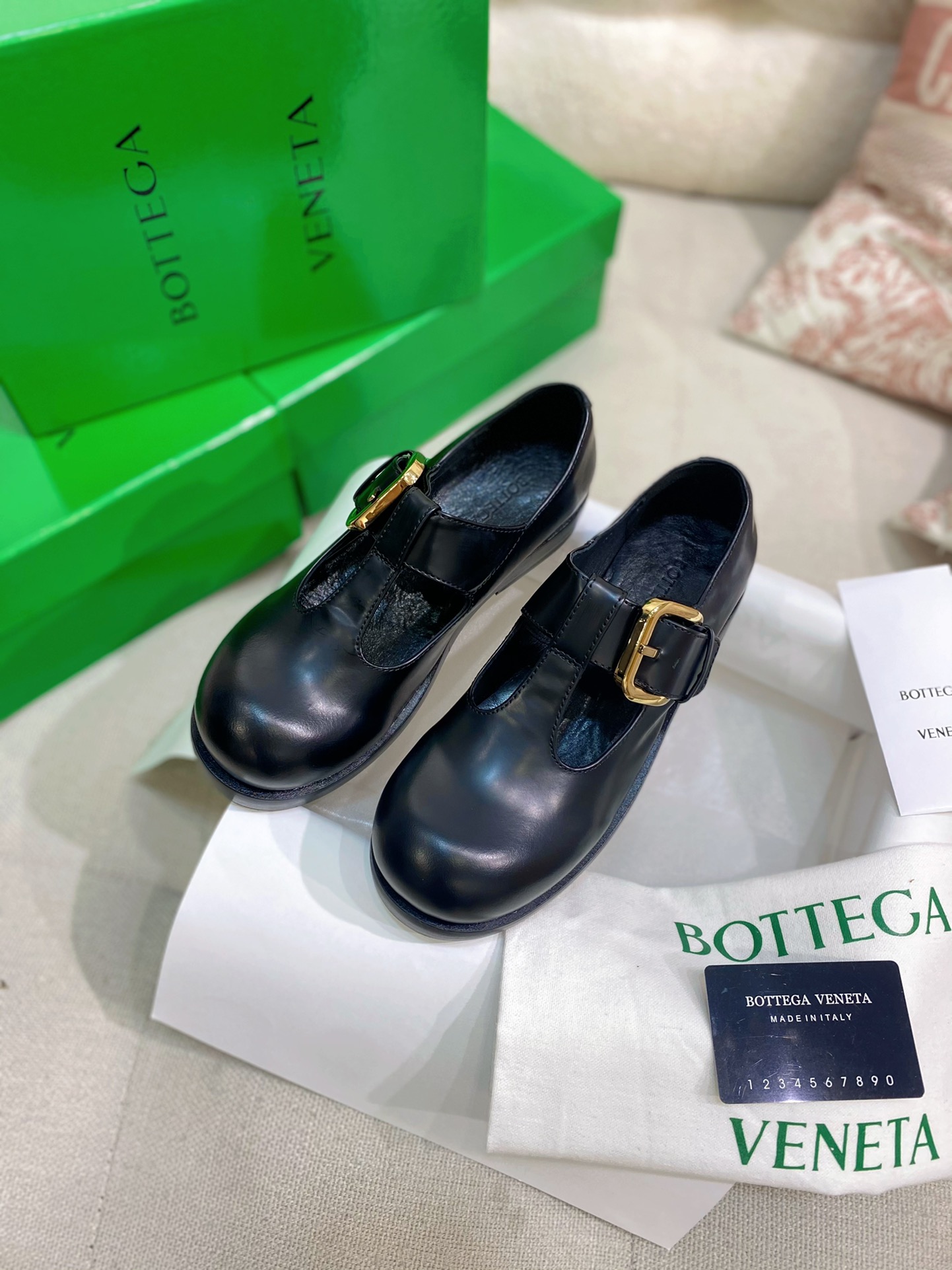 TOP Bottega Veneta BV Calfskin Thick Soled Flat Sole Single Shoes - 2 Colour