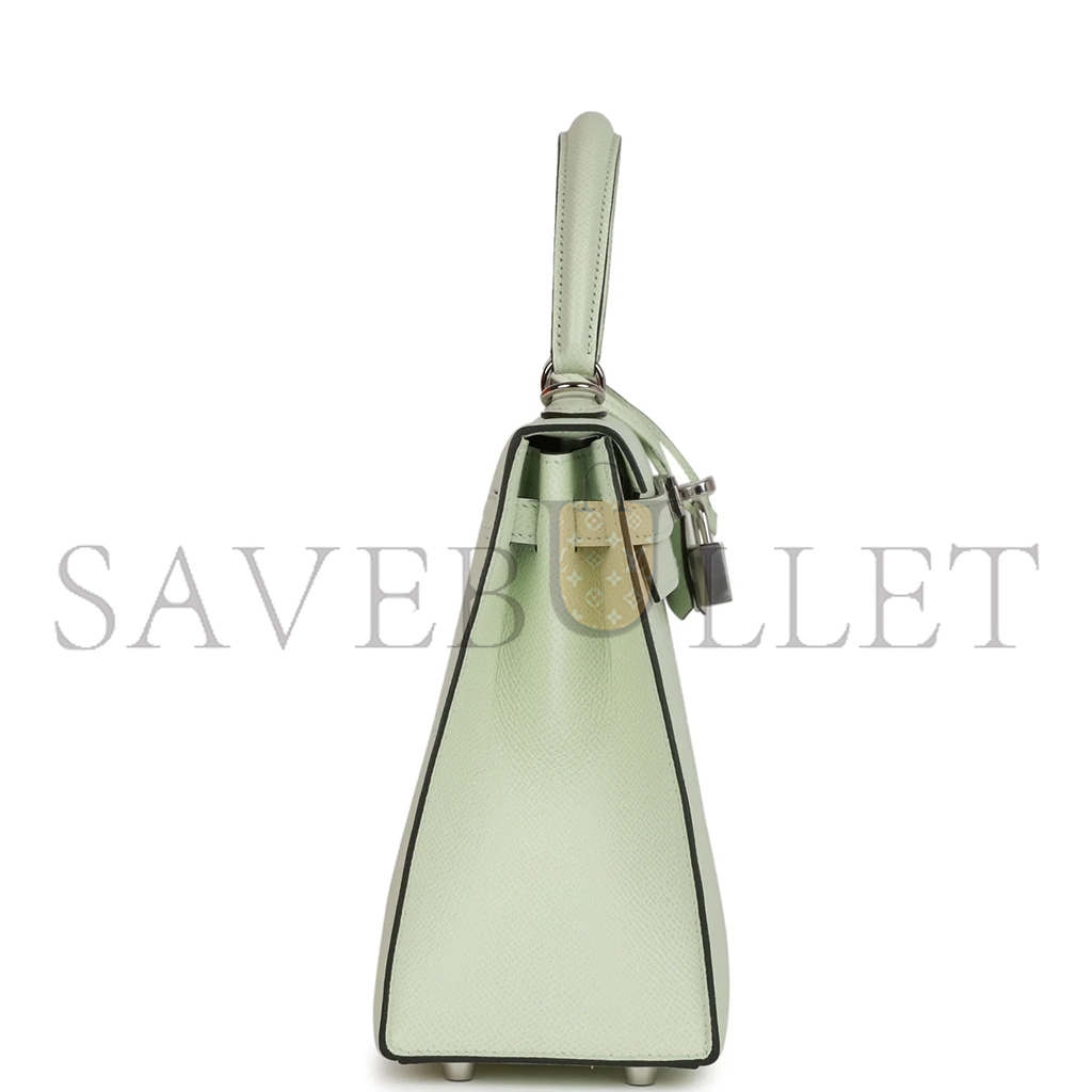 HERMÈS KELLY SELLIER 25 EPSOM PALLADIUM HARDWARE (25*17*7cm)