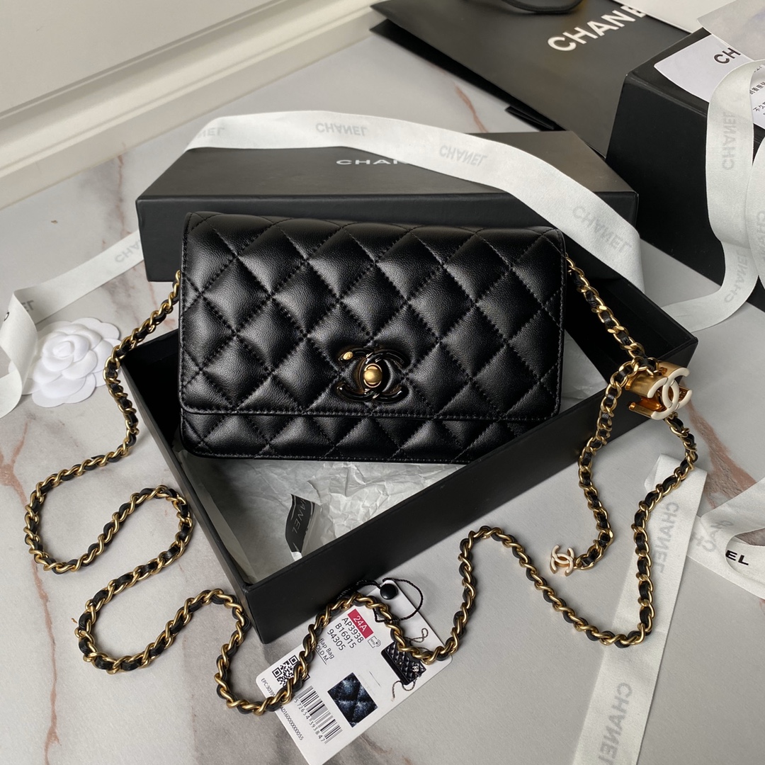 TOP CHANEL WOC Lambskin Bag 19 cm - 2 Color