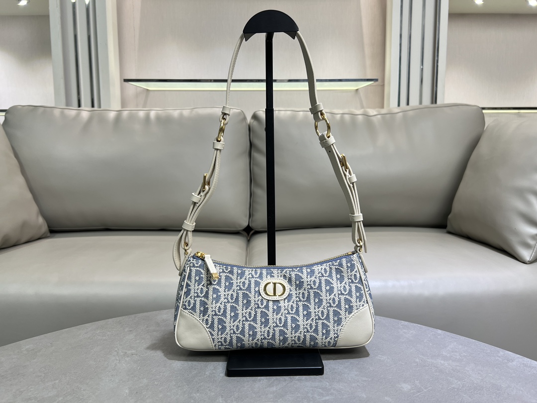 TOP Christian Dior Cigale Bag 26×12×7cm -Blue