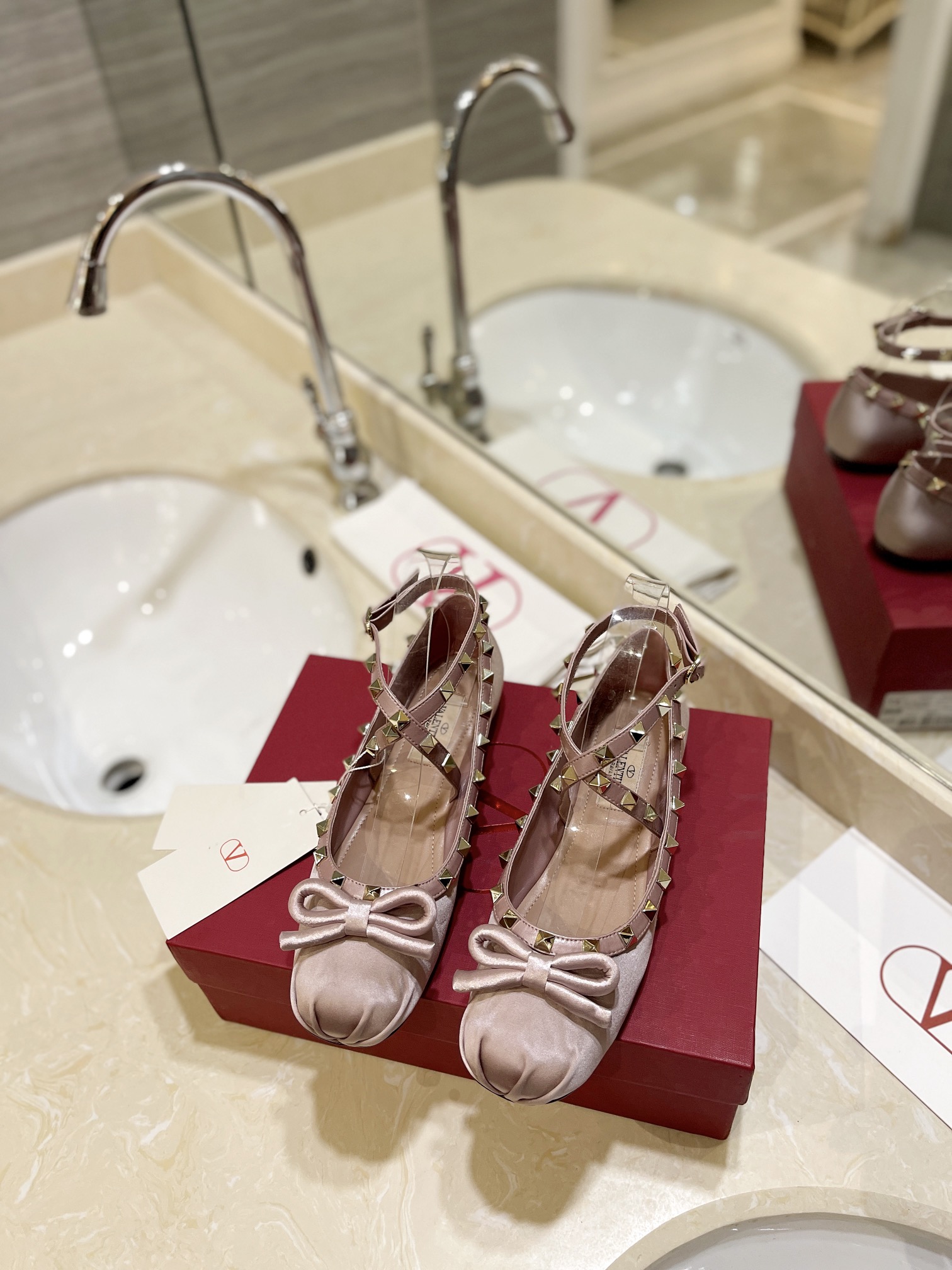 TOP VALENTINO Butterfly Decorated Ballet Shoes - Three Colors