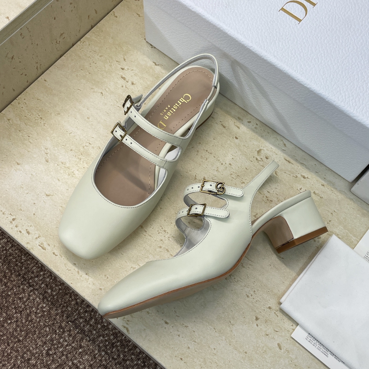 TOP Christian Dior Cherie Mules Low Heel - 2 Color