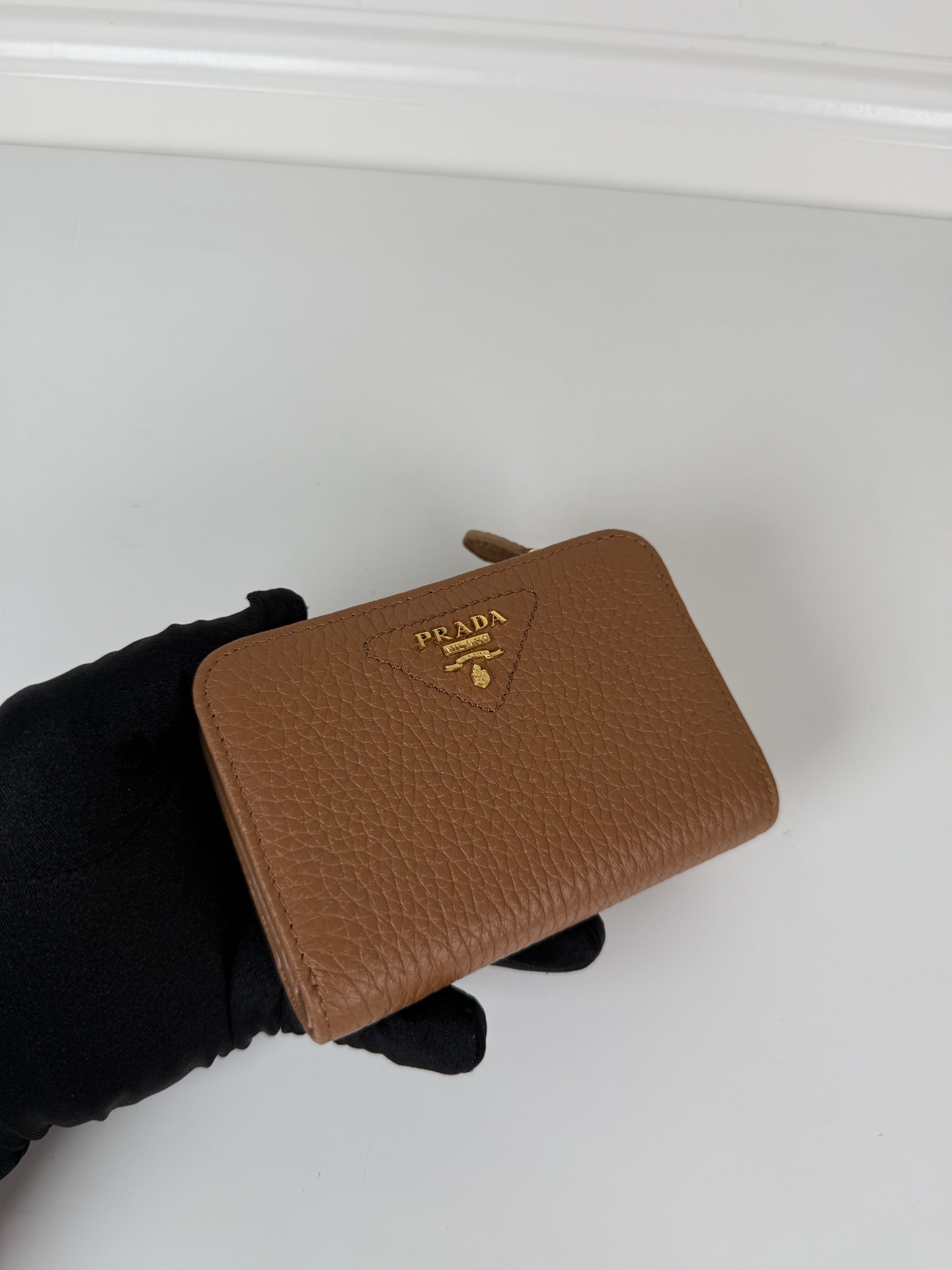 TOP PRADA Calfskin Wallet 12x8cm - 2 Color