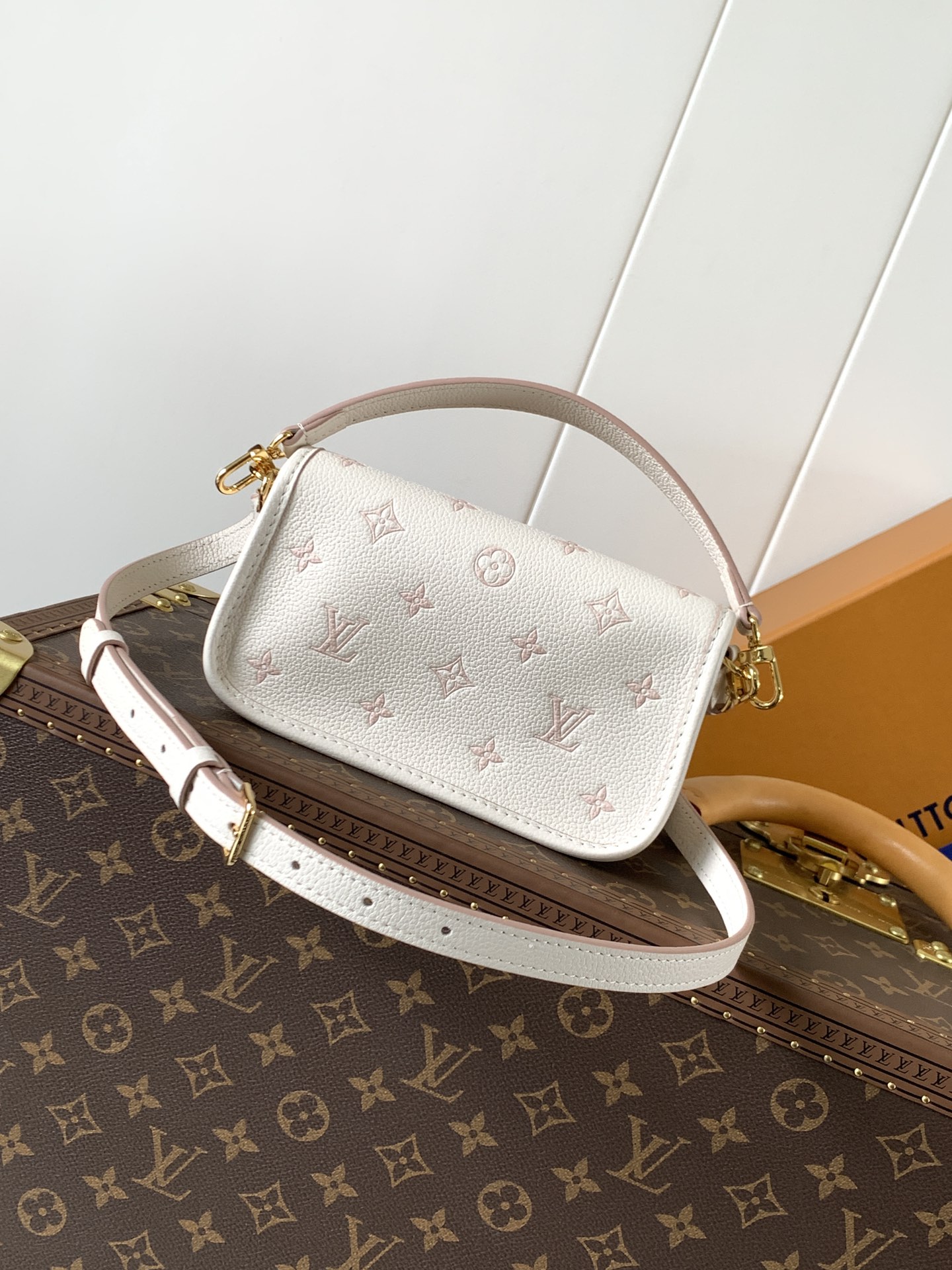 TOP Louis Vuitton LV Nano Diane Handbag 19 x 10.5 x 6 cm - White