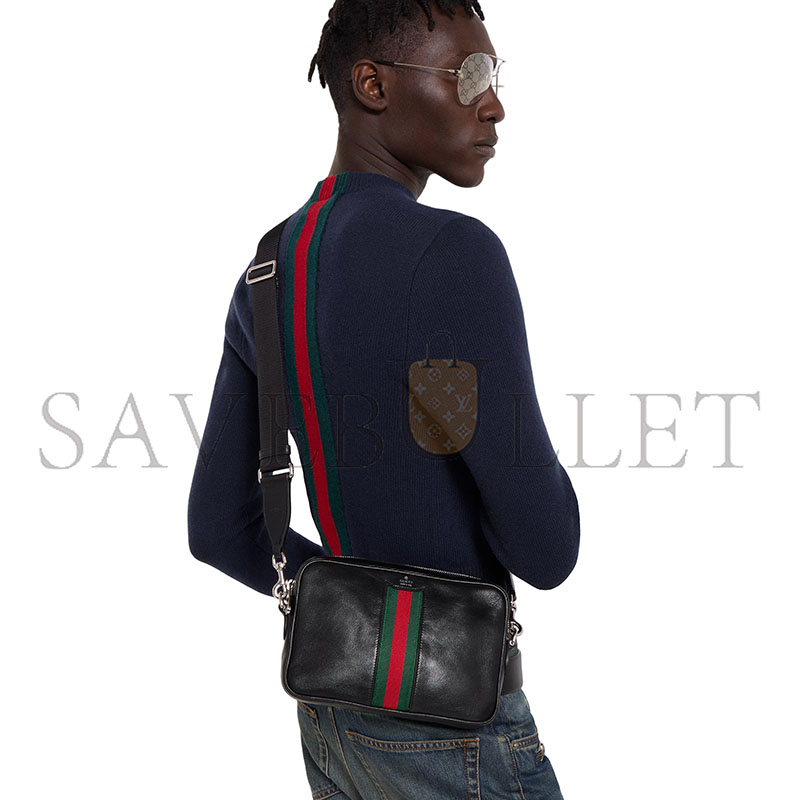 GUCCI WEB TRADEMARK SMALL CROSSBODY BAG 866982 (24*15*4cm)