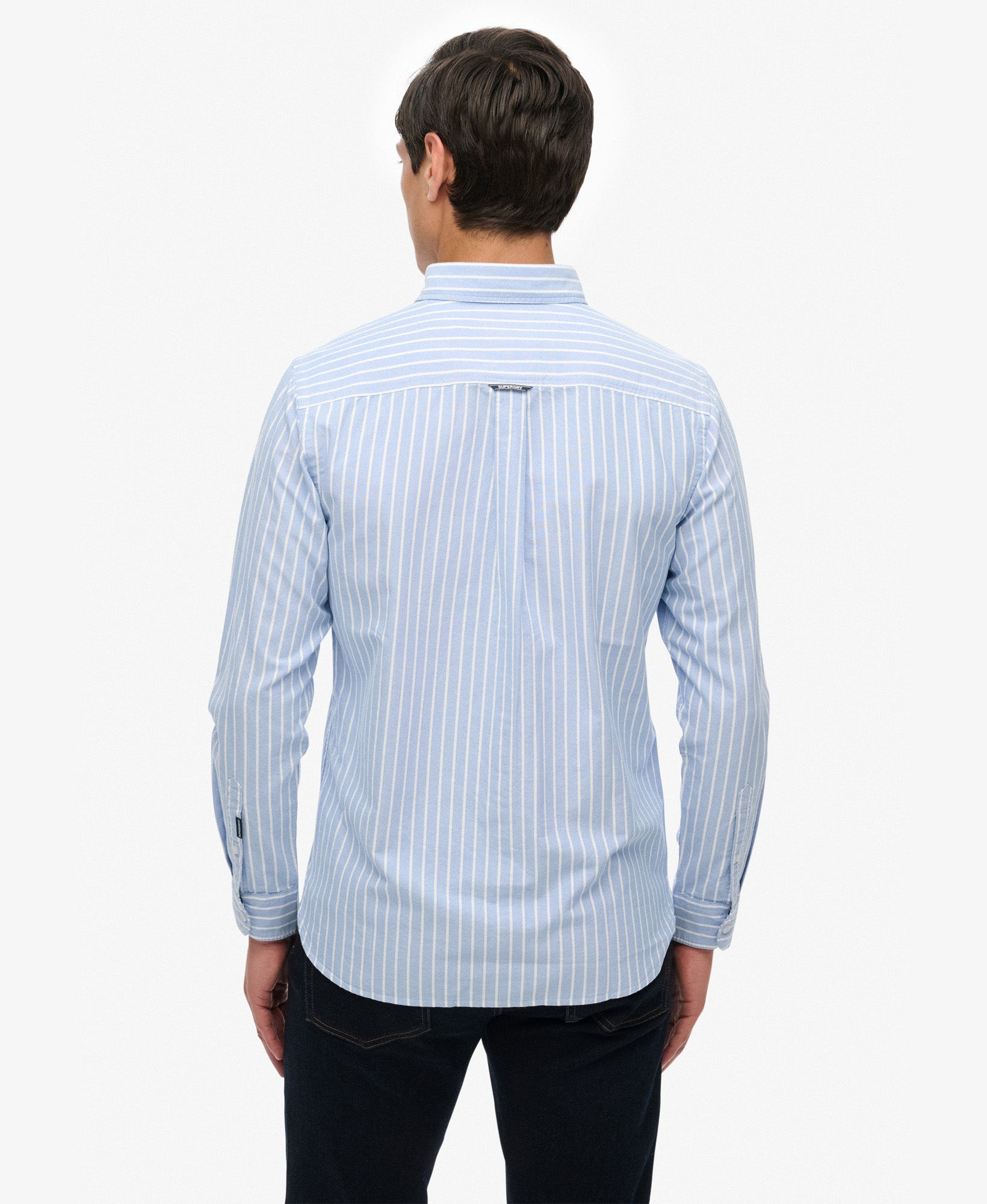 Classic Oxford Long Sleeve Shirt | Broker Blue Stripe