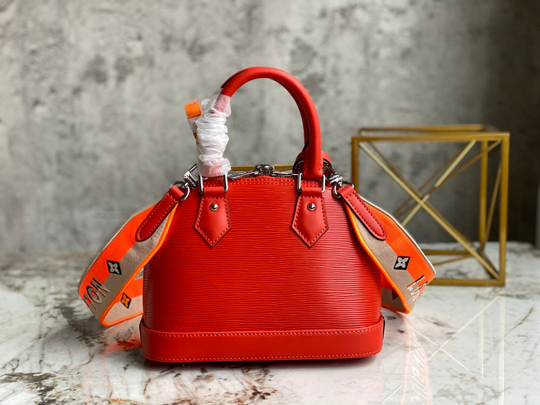 TOP Louis Vuitton LV  Alma BB Epi Leather 23.5X17.5X11.5cm - Red