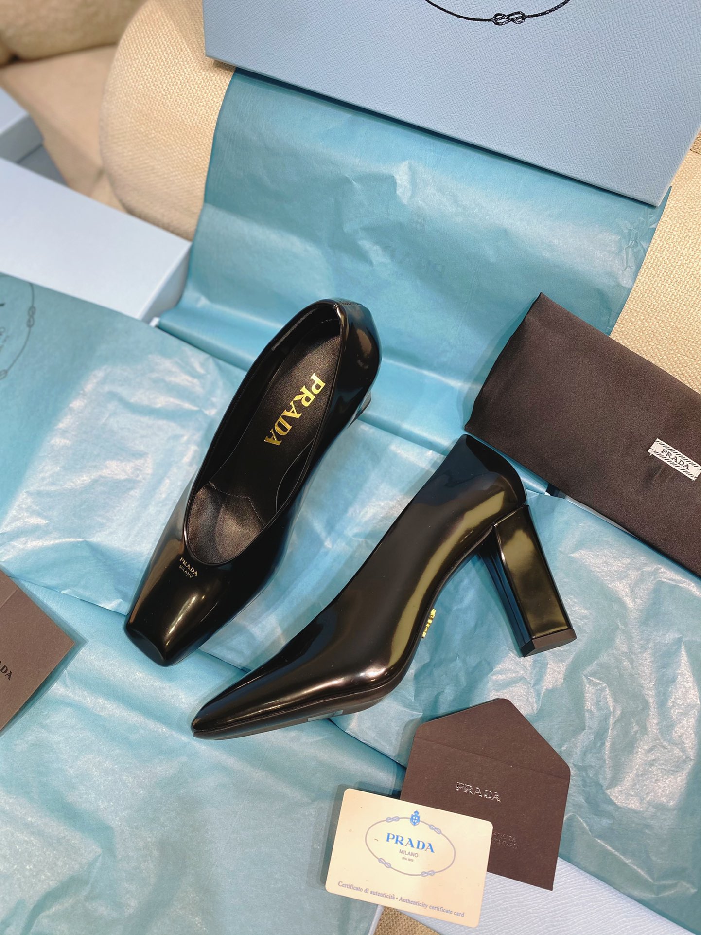 TOP PRADA High Heels - Black