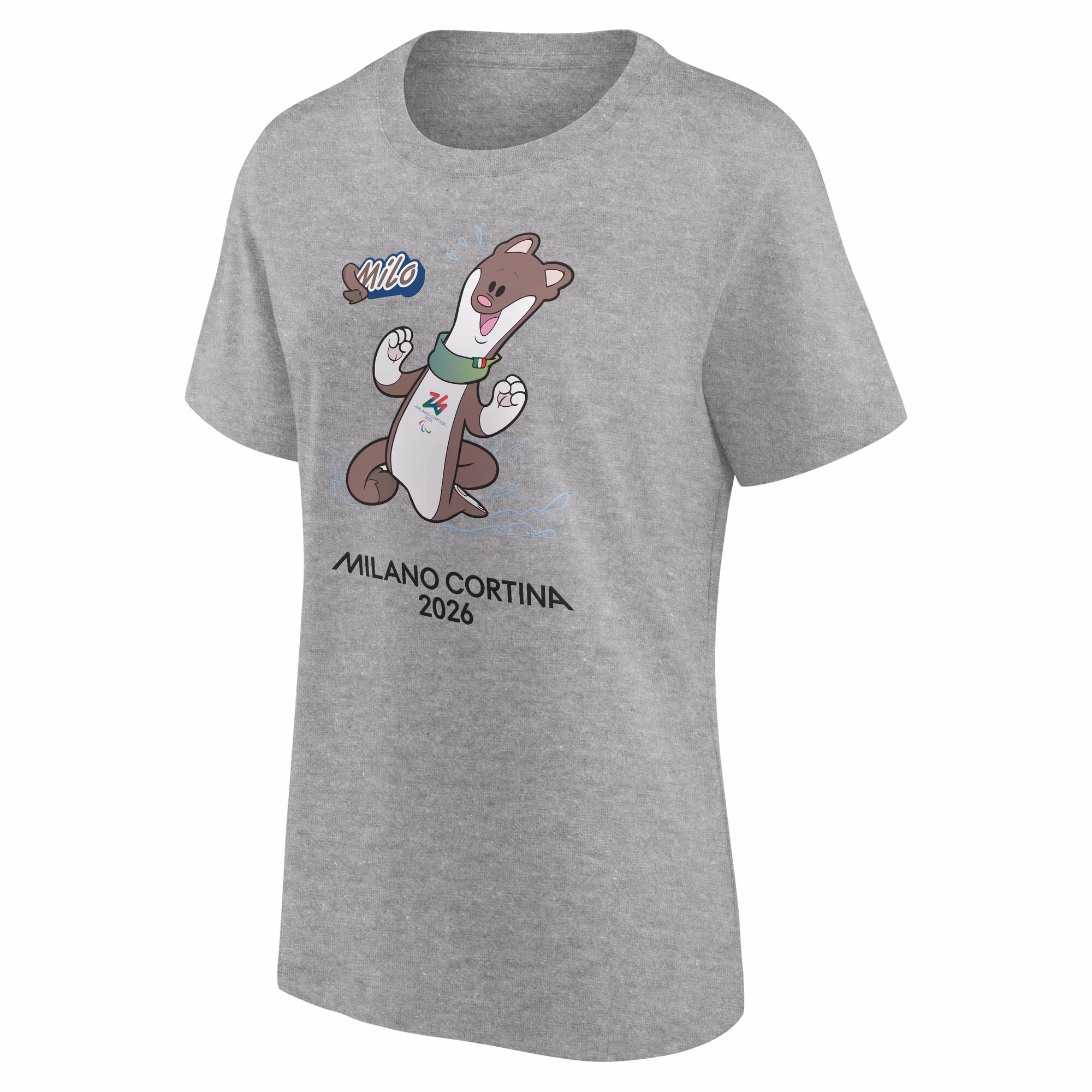 Milano Cortina 2026 Paralympics Mascotte Graphic T-Shirt - Grey - Womens