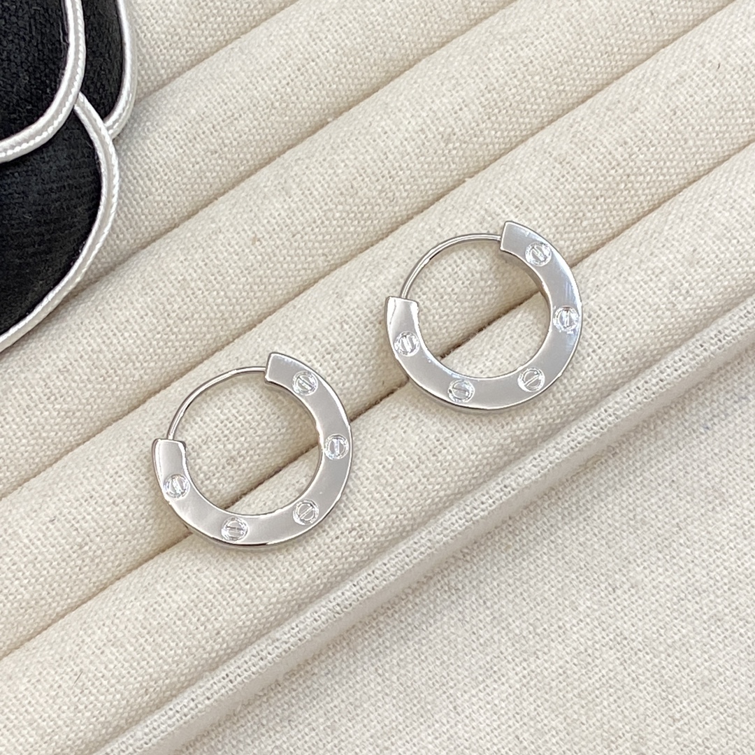 TOP Cartier Round Earrings - 3 Color