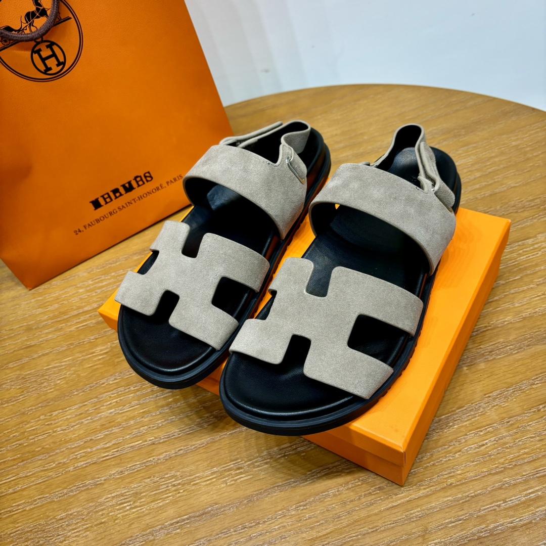 Hermès Chypre leather sandals （Replica）