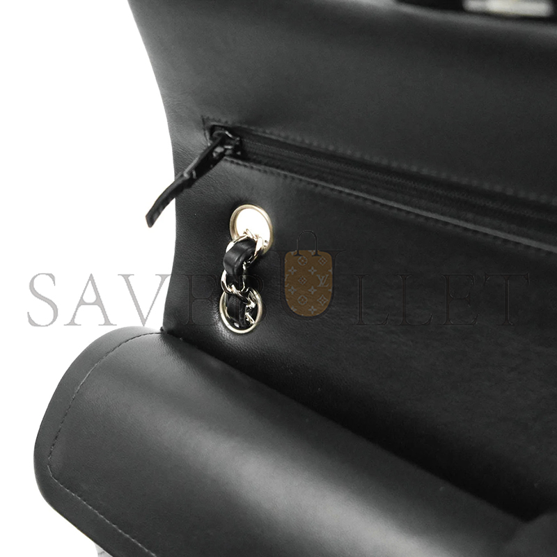CHANEL SMALL CLASSIC FLAP BLACK LAMBSKIN (23*14*6cm)