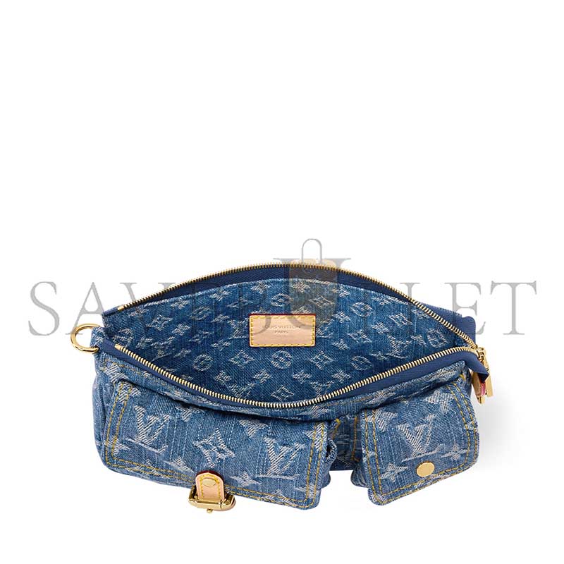 LOUIS VUITTON DENIM POCHETTE ACCESSOIRE CARGO M27602 (23.5*14*3cm)