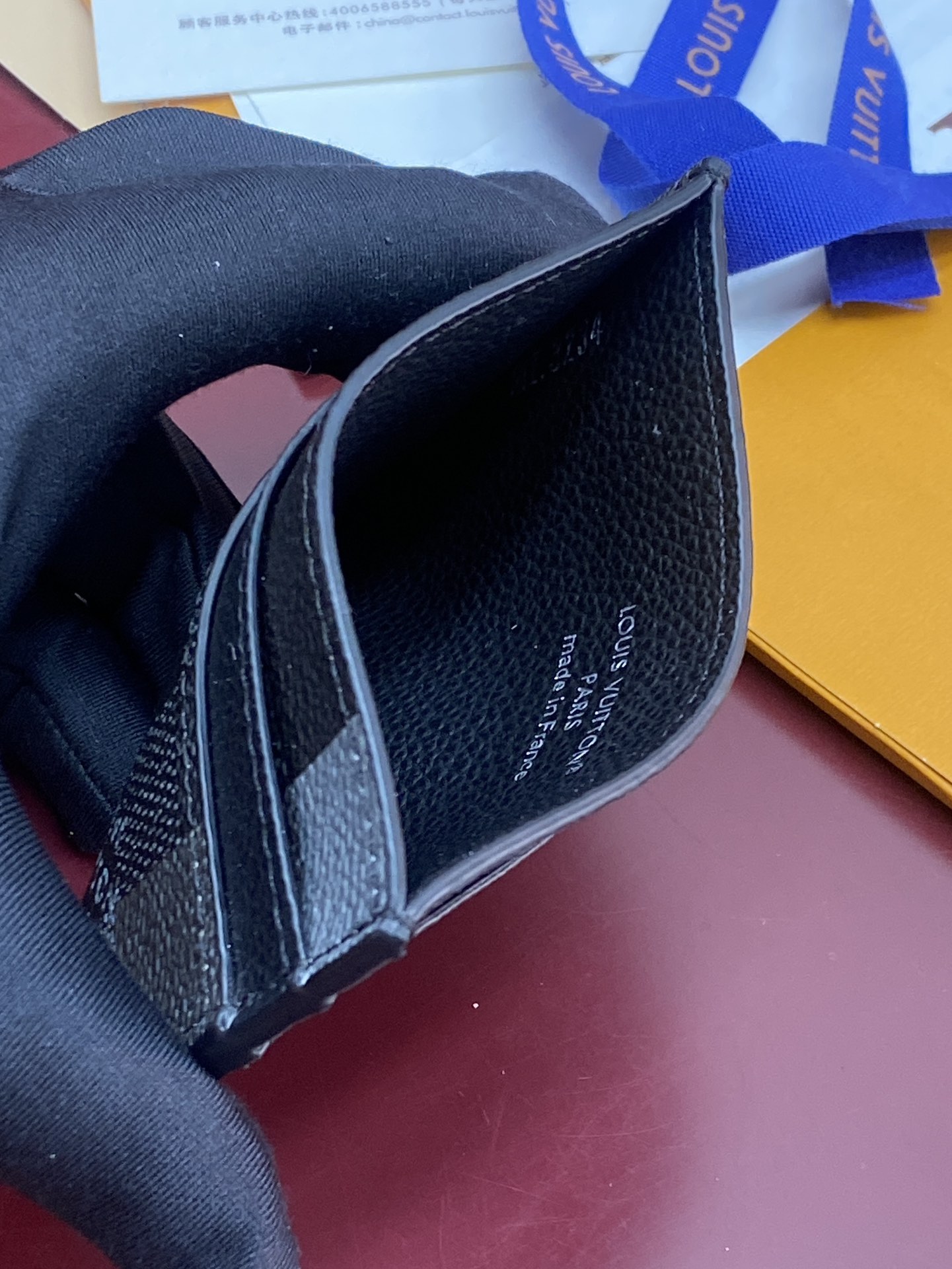 TOP Louis Vuitton LV Damier Graphite Printed Card Holder Damoflage Canvas 11x7x1.5cm - Black