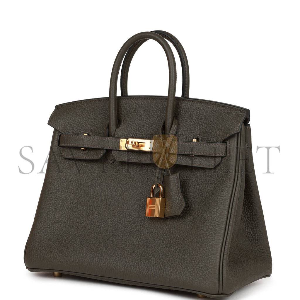HERMES MASTER BIRKIN 25 VERT DE GRIS TOGO GOLD HARDWARE HANDMADE (25cm)