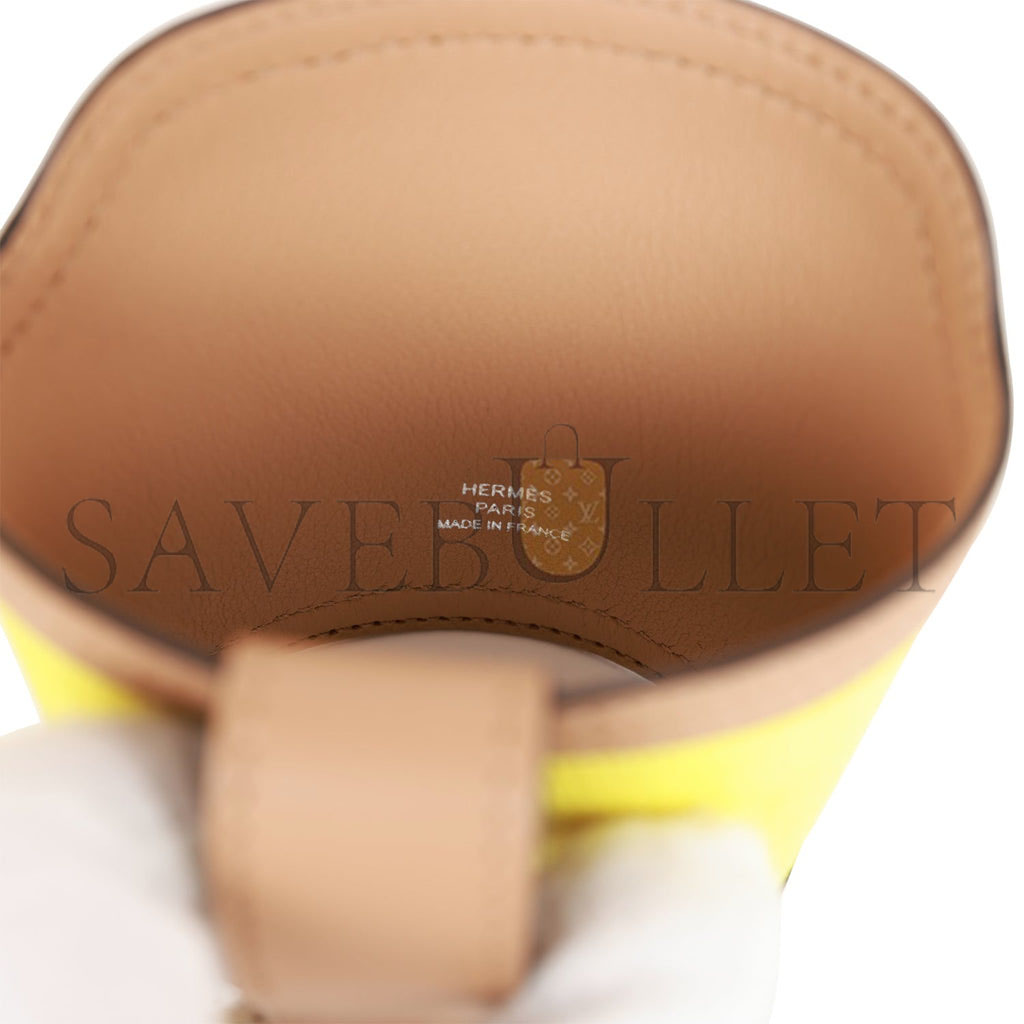 HERMES MASTER BIRKINBIRKIN 35 CARGO JAUNE CITRON TOILE AND CHAI SWIFT PALLADIUM HARDWARE (35*28*18cm)