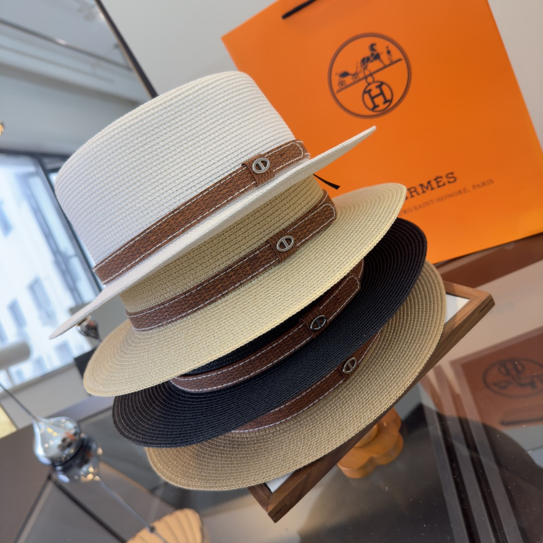 TOP HERMES Straw Hat - 4 Colors