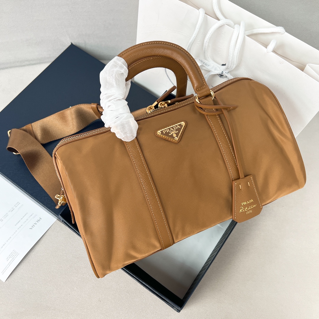 TOP PRADA Nylon with Saffiano Leather Bag 31x17x16cm - 2 Color