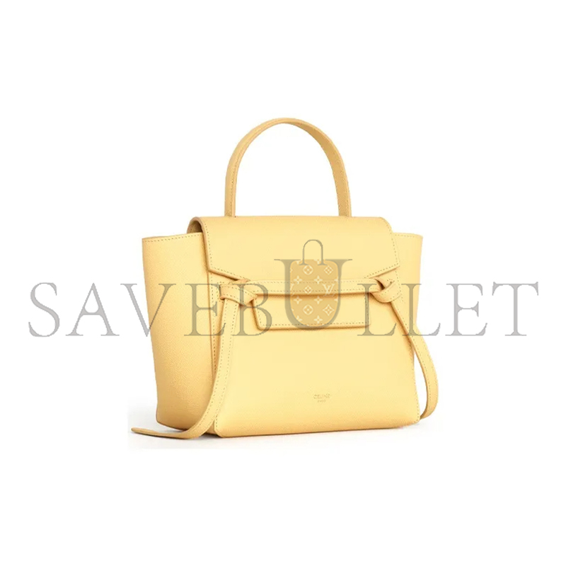 CELINE BELT NANO BAG IN GRAINED CALFSKIN 189003ZVA.11PO (20*20*10cm)