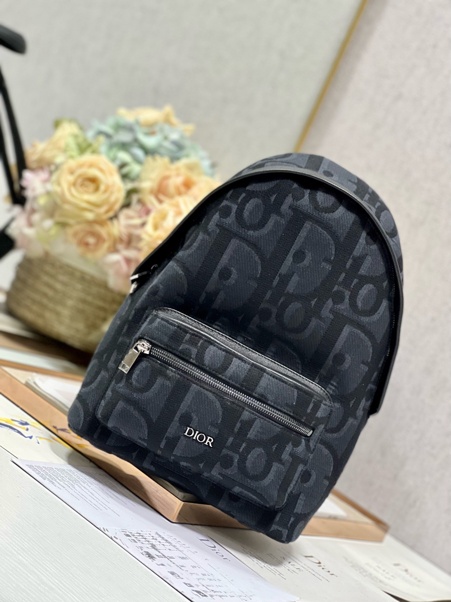 TOP Christian Dior  Dior Travel Backpack 23.5×11×32CM/30×42×15CM -Black