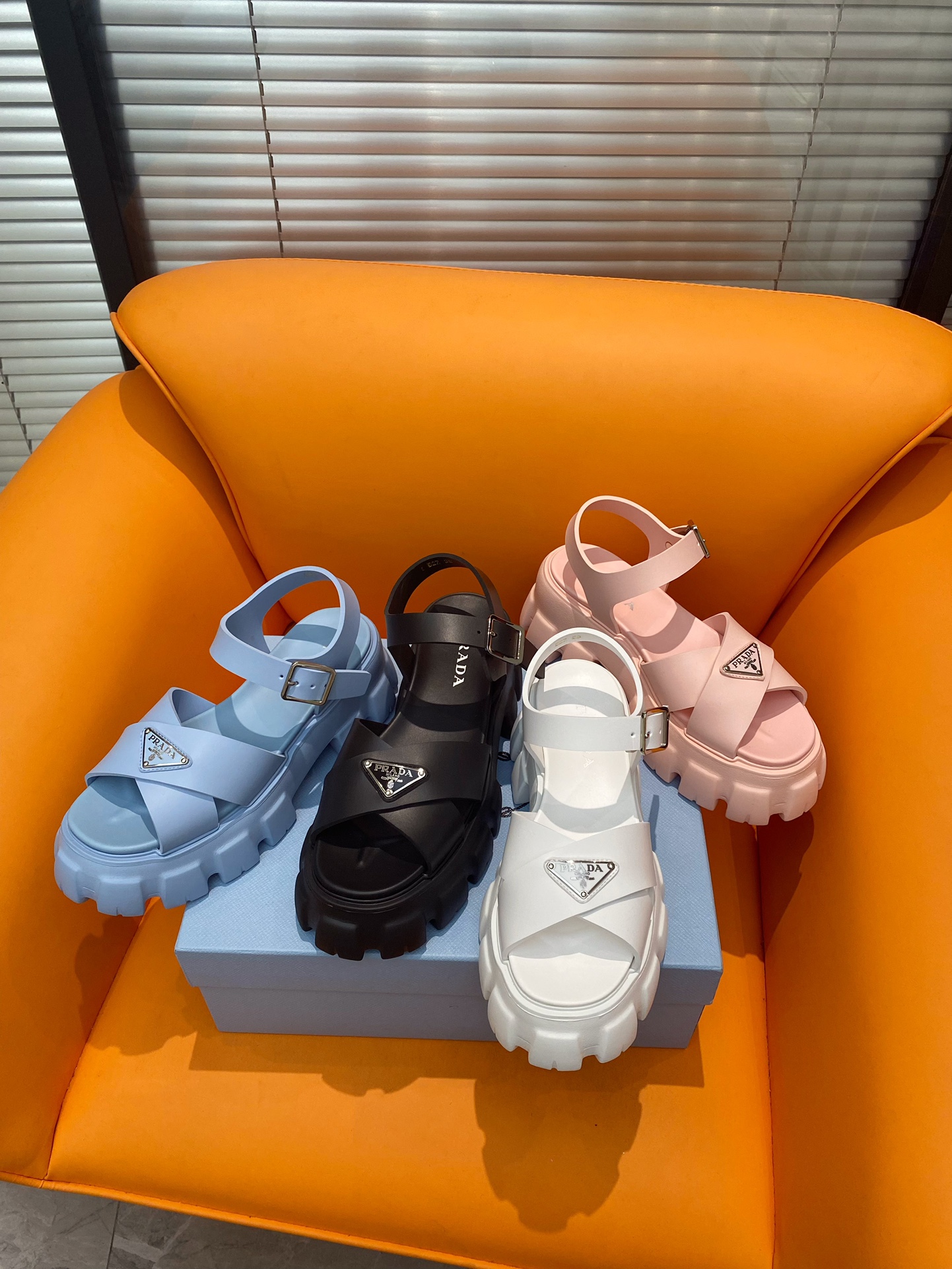 TOP PRADA Thick Sole Sandals - 5 Color