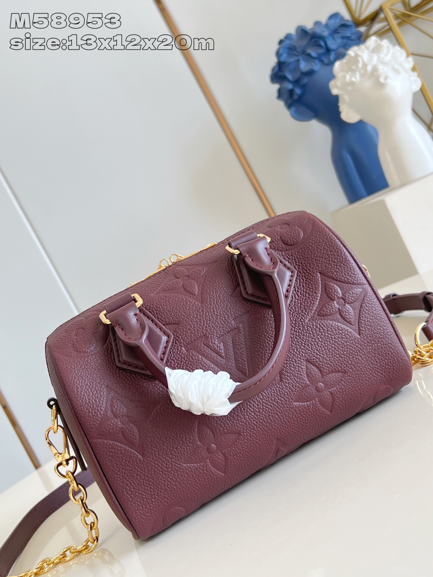 TOP Louis Vuitton LV Speedy Bandouliere 20 Bag 13.5 x 12 x 20.5  cm - Claret