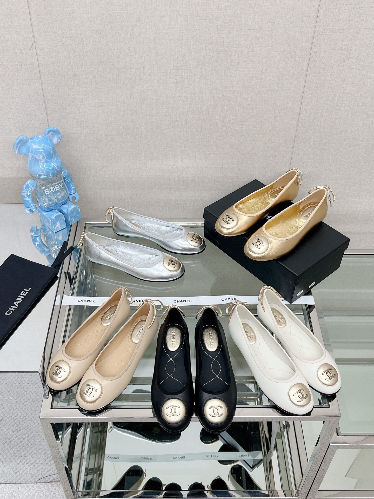 TOP CHANEL Round Label Ballet Single Shoes - 5 Colour