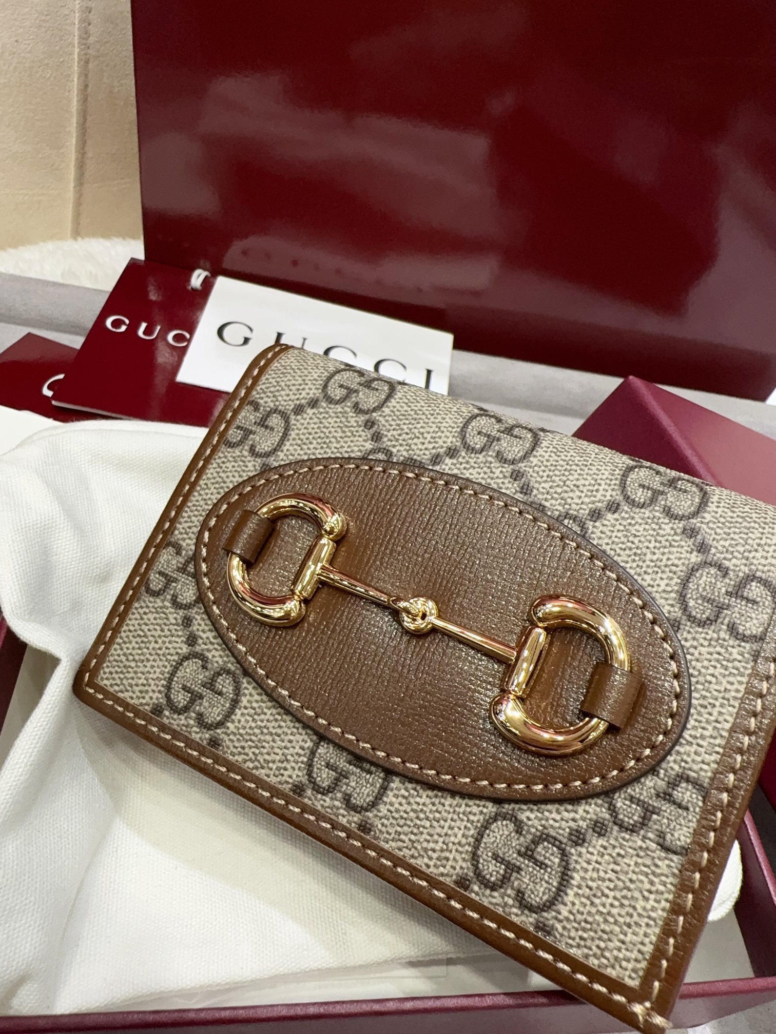 TOP GUCCI GG Wallet 11 x 8.5 x 3㎝ -Brown