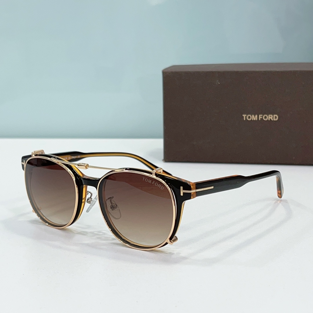 Tom Ford Round Metal Frame Sunglasses Top Quality（Replica）
