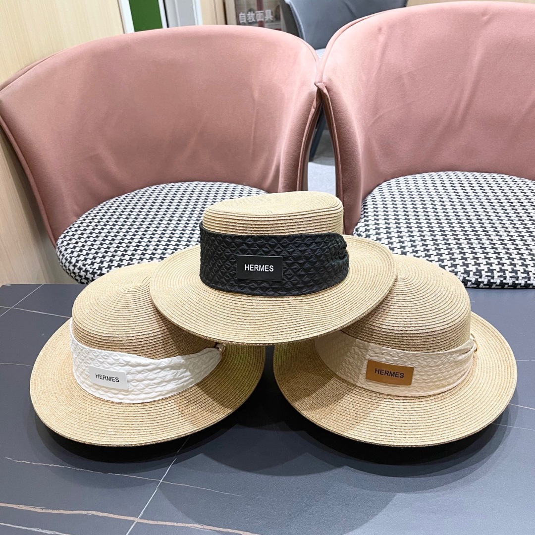 TOP HERMES Straw Hat - 3 Colors