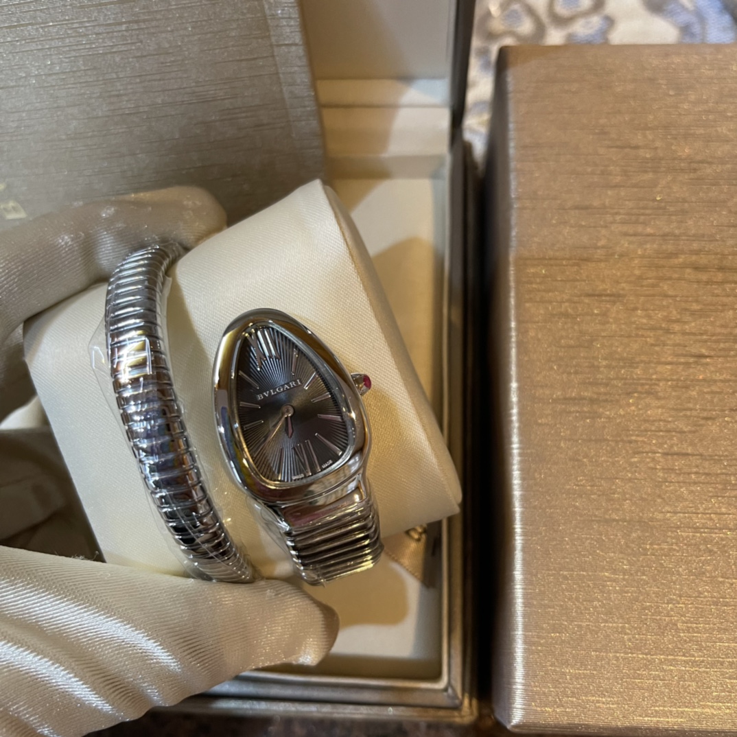 TOP BVLGARI Serpentin Watch 23x35mm - Silver
