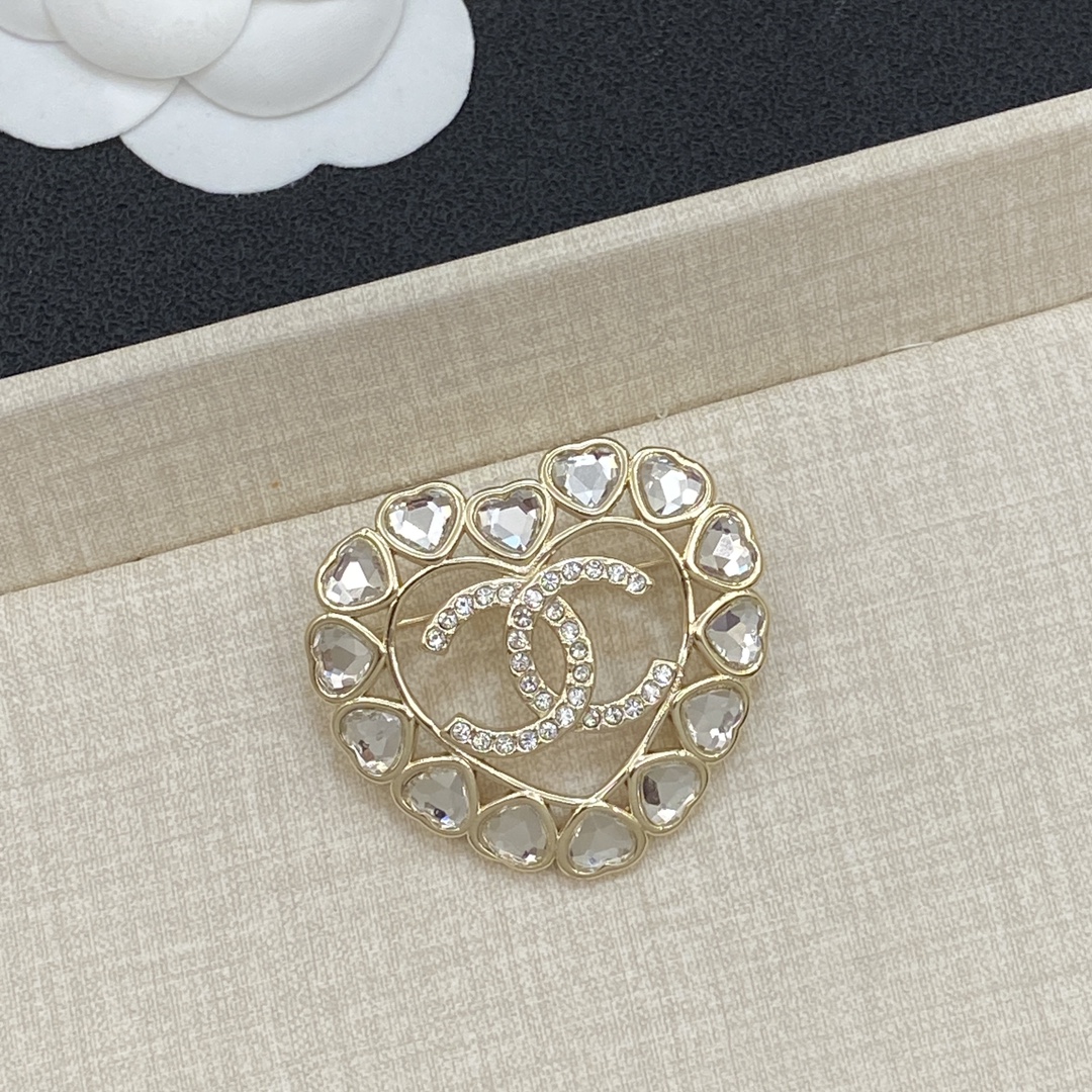 TOP CHANEL CC Brooch - Gold