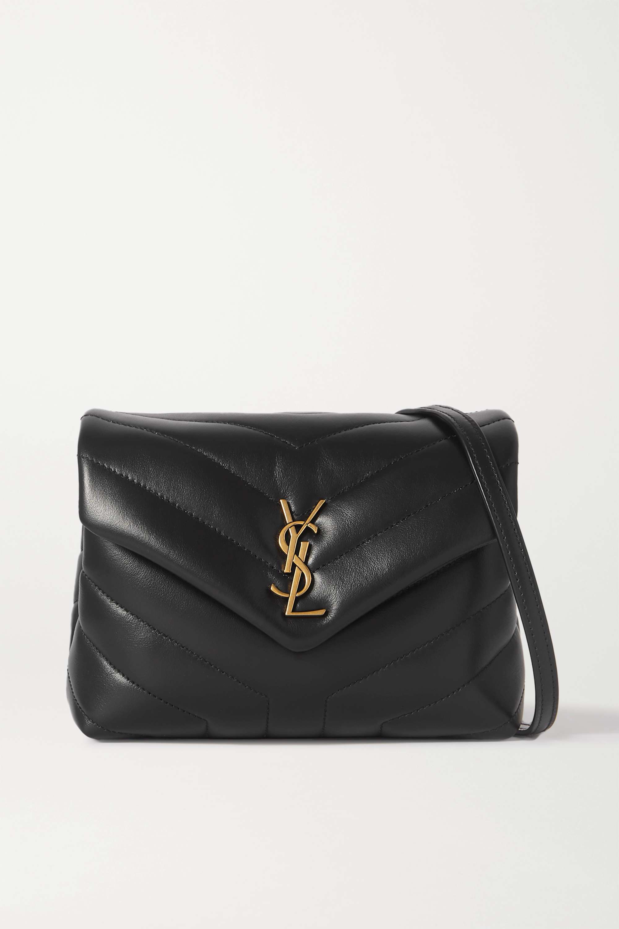 YSL SAINT LAURENT Loulou Toy quilted leather shoulder bag black