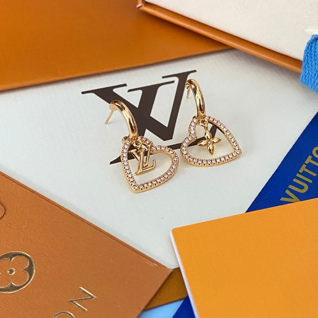 TOP Louis Vuitton LV Earrings - Gold