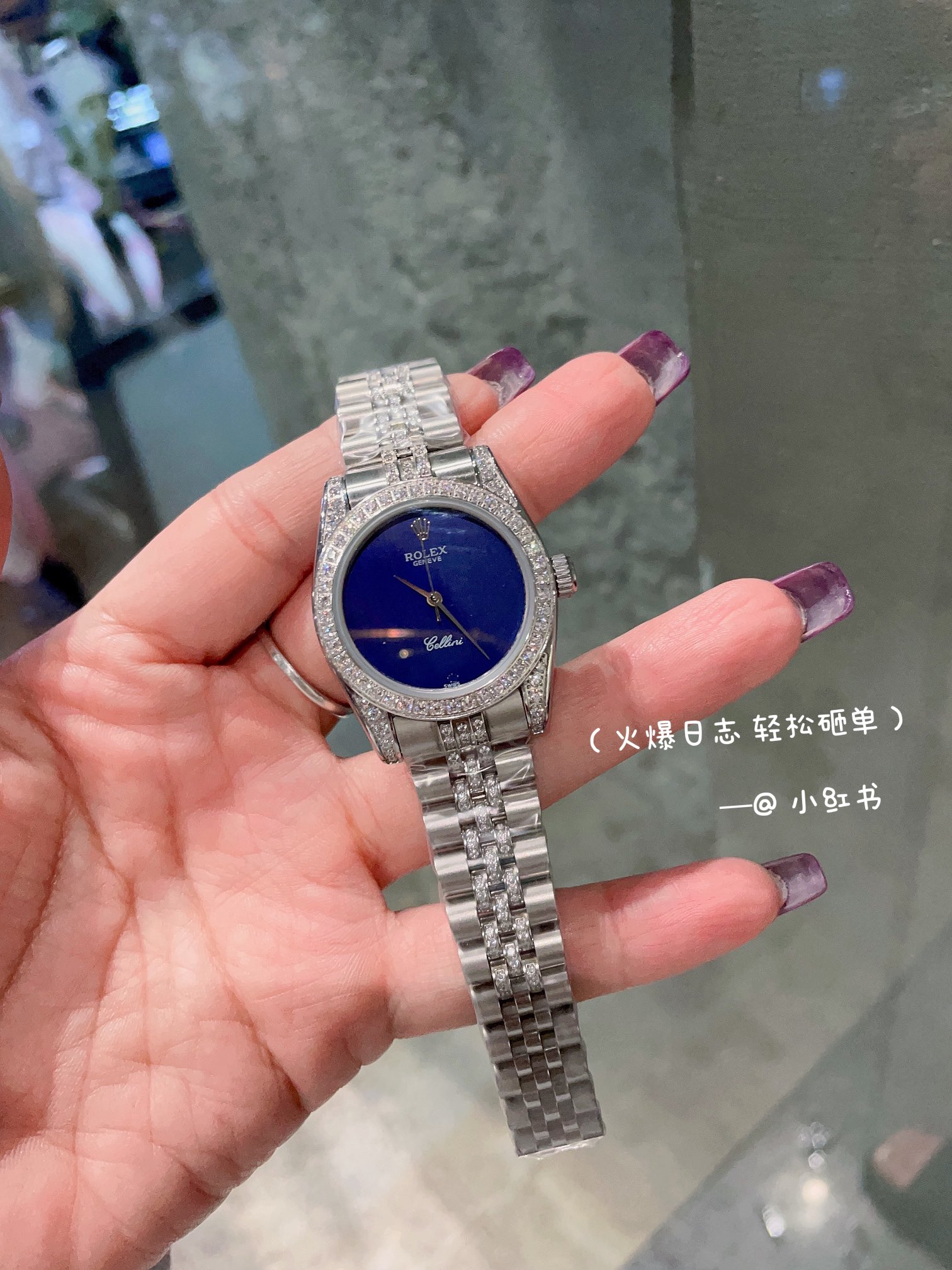 TOP ROLEX Watches 31mm - Silver/Blue